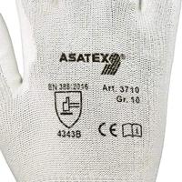 Asatex Snijbestendige handschoen | maat 6 wit | EN 388 PSA-categorie II | HDPe m.polyurethaan | 10 paar - 3710/6 3710/6 - thumbnail