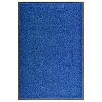 VidaXL Deurmat wasbaar 60x90 cm blauw - thumbnail