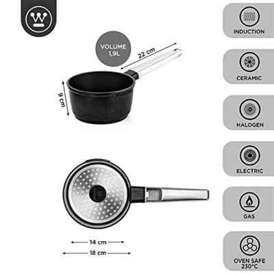 Westinghouse Performance Series Steelpan Inductie 18cm - Oven Geschikt - Zwart Westinghouse Performance Series Steelpan Inductie 18cm - Oven Geschikt - Zwart