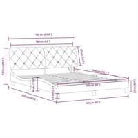 Bedframe met LED-verlichting fluweel zwart 160x200 cm - thumbnail