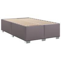 Boxspring met matras kunstleer grijs 120x190 cm - thumbnail