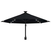 Wandparasol met LED's 300 cm zwart - thumbnail