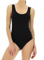 J&C string body - bodystocking - brede bandjes - Naadloze bodysuit - Voorgevormde cups - Zwart - wit - thumbnail