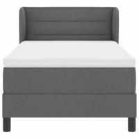 Boxspringbed met matras met matras Donkergrijs 90 x 190 cm Stof - thumbnail
