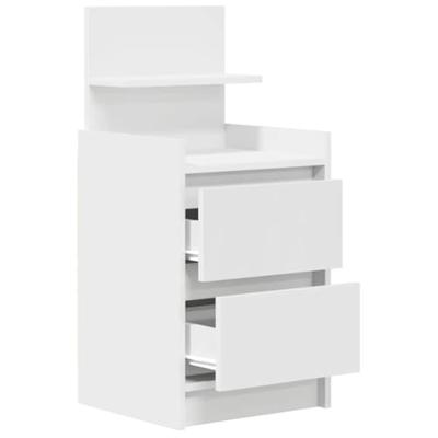 Nachtkastjes met 2 lades 2 st 38x34x80 cm wit