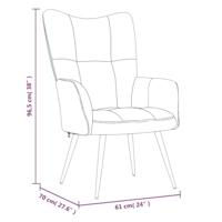 Relaxstoel fluweel lichtgrijs - thumbnail