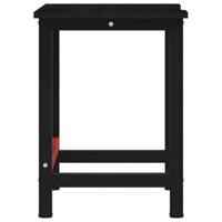 Werkbank 100x60x81,5 cm massief eikenhout donkerbruin - thumbnail