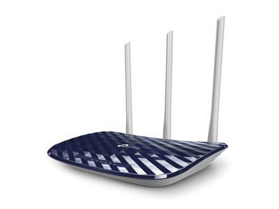 TP-Link AC750 dual-band draadloze router, 5 100 Mbps-poorten, 1 USB-poort, draadloos aan / uit, eenvoudige configuratie (Archer C20)