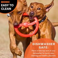 Hondenspeelgoed - BIONIC - Toss-N-Tug Ring - Alle hondenmaten - Ultraduurzaam rubber - Lood-, BPA- en ftalaatvrij - thumbnail