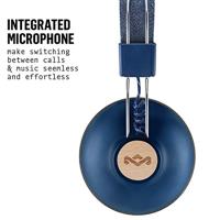 HOUSE OF MARLEY EM-JH133-DN Positive Vibration 2 Bt, Draadloze Bluetooth On-Ear Hoofdtelefoon, Geluidsisolatie, Premium Geluid, Microfoon, Opladen Via Usb, 10 Uur Batterijduur, Denim, Eén maat, blauw - thumbnail
