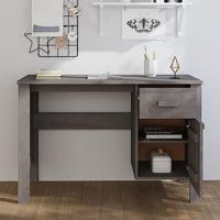 Bureau HAMAR 113x50x75 cm massief grenenhout lichtgrijs - thumbnail