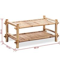VidaXL Schoenenrek bamboe twee lagen - thumbnail