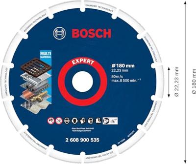Bosch Accessories 2608900535 M14 Diamanten doorslijpschijf Diameter 180 mm Boordiameter 22.23 mm 1 stuk(s)