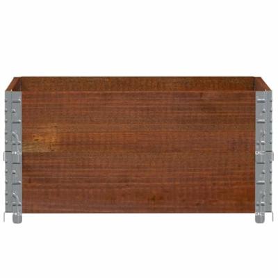 Palletopzetranden 2 st 80x60 cm massief grenenhout bruin