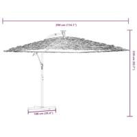 VidaXL Parasol met stalen paal 290x290x238 cm groen - thumbnail