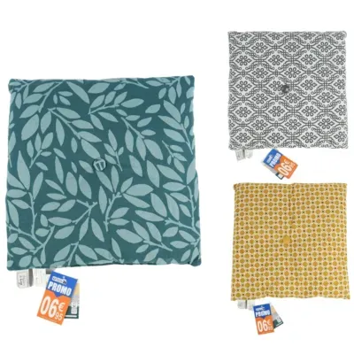 Ateliers Du Linge stoelkussen 40 x 40 cm 3 assorti | 12 stuks