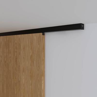 Xperta set 6m rail - Zwart - Plafond opbouw - Dubbele deur - Deurdikte 50-55mm - oinbouw auto fixpbouw - Set Eindkappen