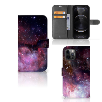 Book Case voor Apple iPhone 12 Pro Max Galaxy Book Case voor Apple iPhone 12 Pro Max Galaxy