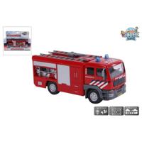 Kids Globe Die cast brandweer tank auto - thumbnail