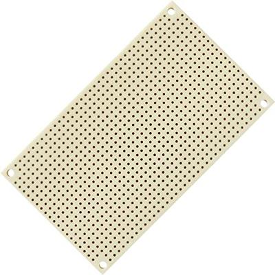 TRU COMPONENTS Printplaat Zonder Cu-laag Hardpapier (l x b) 100 mm x 60 mm 35 µm Rastermaat 2.54 mm Inhoud 4 stuk(s)