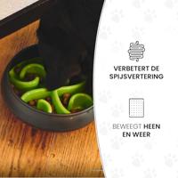 Eat Slow Live Longer Tumble Feeder Grey - thumbnail