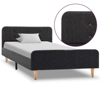 Bedframe jute donkergrijs 90x200 cm