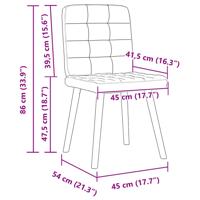Eetkamerstoelen 6 st stof donkergrijs - thumbnail