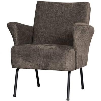 WOOOD Fauteuil 'Muse' Chenille, kleur Grijs/Bruin