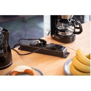 Brennenstuhl Stopcontactverdeler IP44 4-voudig zwart 2m H07RN-F 3G1,5 | 1 stuks - BN-1159964 BN-1159964