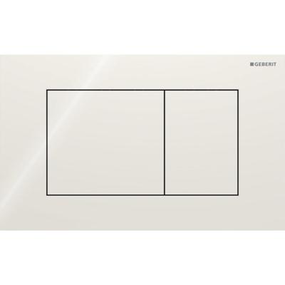 Geberit Drukplaat Sigma 40, 2-toets Square Glas Zand Grijs