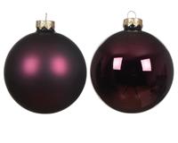 Kerstballen Glas Ø2,5cm Dark Mauve 24st - thumbnail