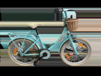 Bikefun Kinderfiets girly 18 inch - met mandje en remnaaf - blauw - thumbnail
