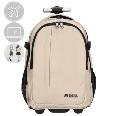 Enrico Benetti Innsbruck backpack trolley cabin luggage - laptop 17 inch-Sand