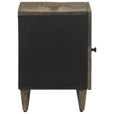 Nachtkastjes 2 st 40x33x46 cm massief mangohout lichtgrijs Nachtkastjes 2 st 40x33x46 cm massief mangohout lichtgrijs