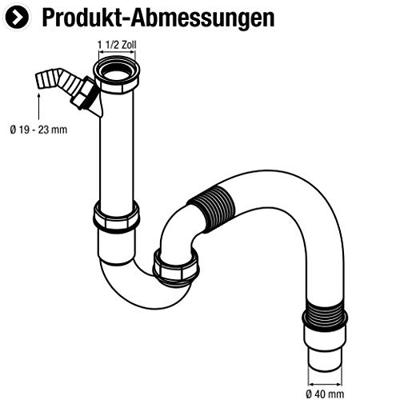 Cornat Sifon Spoelbak 6/4X40/50Mm (404) - T353304R Cornat Sifon Spoelbak 6/4X40/50Mm (404) - T353304R