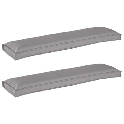 VidaXL Pallet kussen set 2 pcs grijs 150 x 40 x 8 cm oxford stof VidaXL Pallet kussen set 2 pcs grijs 150 x 40 x 8 cm oxford stof