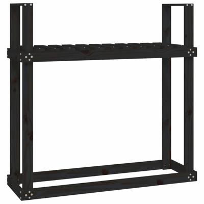 VidaXL Haardhoutrek 110x35x108,5 cm massief grenenhout zwart