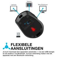 Wireless muis JLab IEUMGOCHRGMSRBLK124 Zwart 1600 dpi - thumbnail