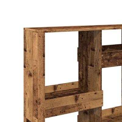 Boekenkast 100x33x135 cm bewerkt hout oud houtkleurig