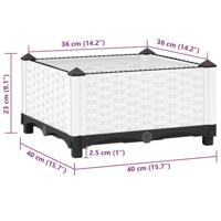 Plantenbak verhoogd 40x40x23 cm polypropeen - thumbnail