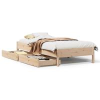 Bedframe zonder matras massief grenenhout 90x200 cm - thumbnail