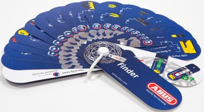 ABUS sjabloon lock finder cardboard cards 20 pieces