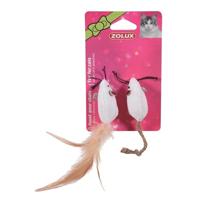 ZOLUX CANVAS MUIS WIT 5 CM 2 ST - thumbnail