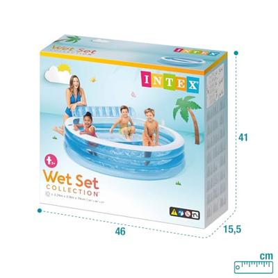 Intex Opblaasbaar zwembad met bankje - thumbnail