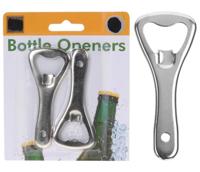 Flesopener metaal 9cm 2 delig - thumbnail