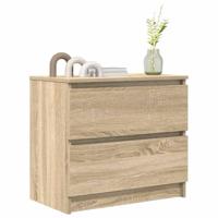 Tv-meubel 60x35x54 cm bewerkt hout sonoma eikenkleurig - thumbnail