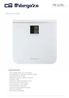 Digitale Personenweegschaal Orbegozo PB2236 Wit Plastic 150 kg - thumbnail