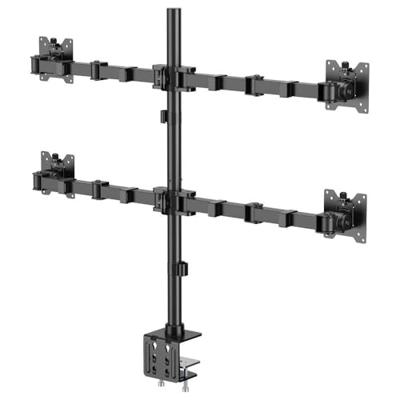 SpeaKa Professional SP-MM-541 Monitor-tafelbeugel 4-voudig 43,2 cm (17) - 88,9 cm (35) Zwart Kantelbaar en zwenkbaar, Draaibaar, In hoogte verstelbaar