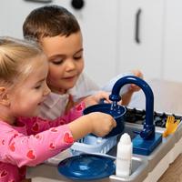 Functionele gootsteen met water en kookplaten meerkleurig - thumbnail