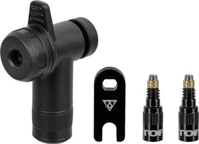 Topeak turboflow combo valve adapter + rapidhead pump head